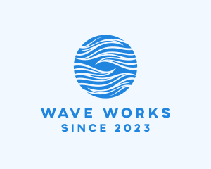 Blue Abstract Waves logo design