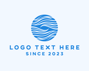 Biotech - Blue Abstract Waves logo design