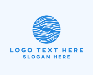 Blue Abstract Waves Logo