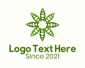 Vegan - Green Garden Leaf logo design