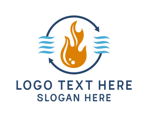 Heating Flame Exhaust Logo