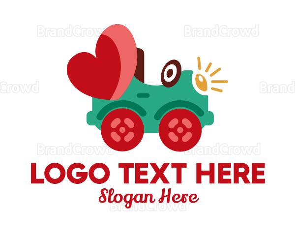 Toy Car Heart Logo