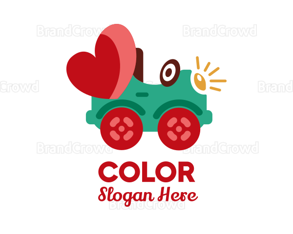 Toy Car Heart Logo