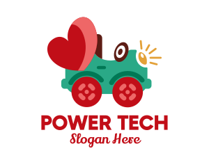 Toy Shop - Toy Car Heart logo design