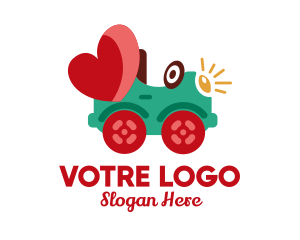 Kids - Toy Car Heart logo design