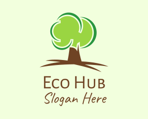 Green Eco Tree logo design