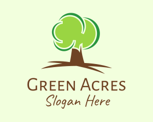 Green Eco Tree logo design