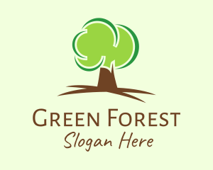 Green Eco Tree logo design