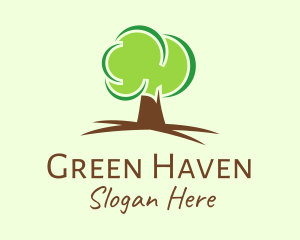 Green Eco Tree logo design