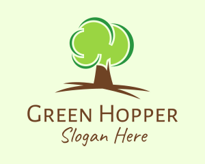 Green Eco Tree logo design