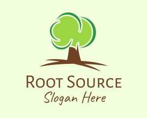 Root - Green Eco Tree logo design