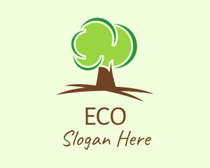 Green Eco Tree logo design