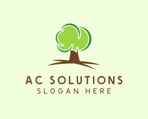 Green Eco Tree logo design