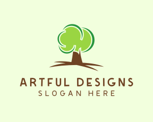 Green Eco Tree logo design