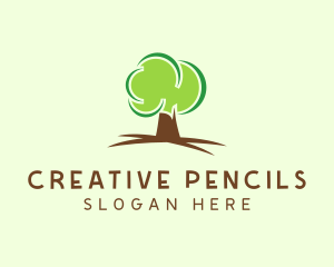 Green Eco Tree logo design