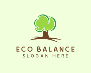 Green Eco Tree logo design