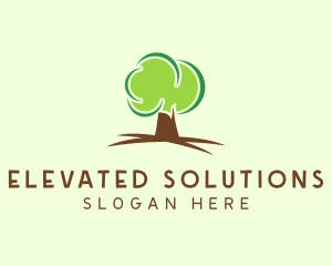 Green Eco Tree logo design