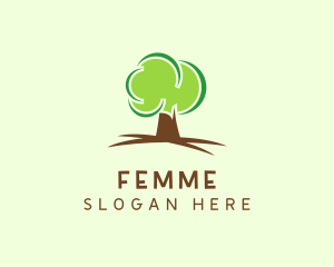 Green Eco Tree logo design