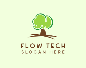 Green Eco Tree logo design