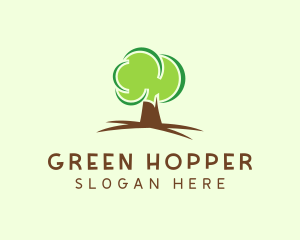 Green Eco Tree logo design