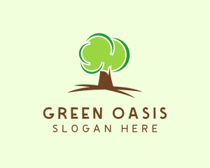 Green Eco Tree logo design