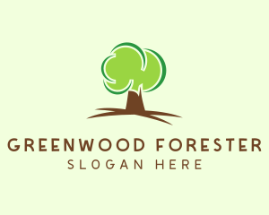 Green Eco Tree logo design