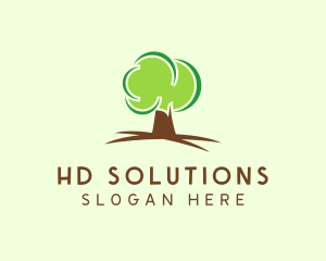 Green Eco Tree logo design