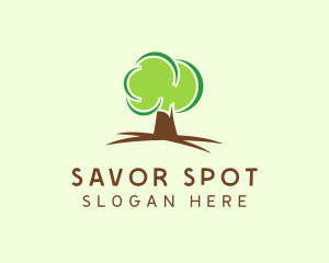 Green Eco Tree logo design