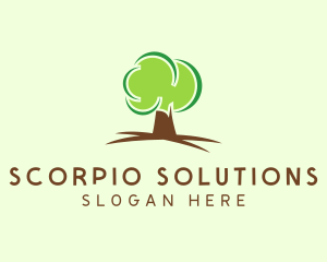 Green Eco Tree logo design