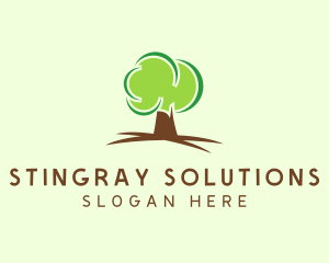 Green Eco Tree logo design