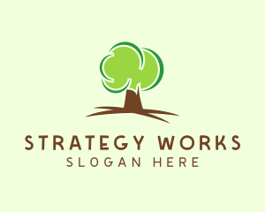 Green Eco Tree logo design