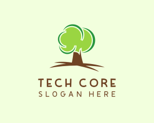 Green Eco Tree logo design