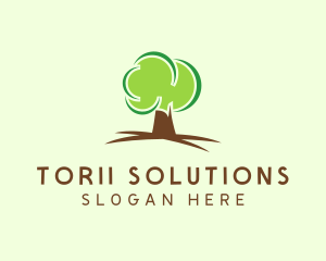 Green Eco Tree logo design