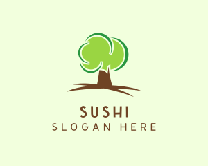 Green Eco Tree logo design