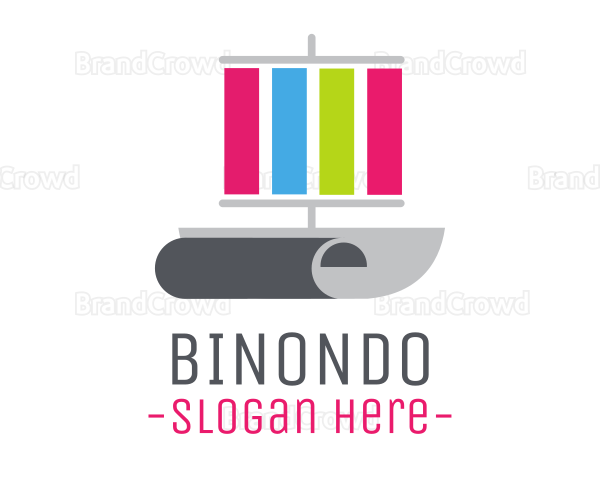 Print Sail Paper Ship Logo