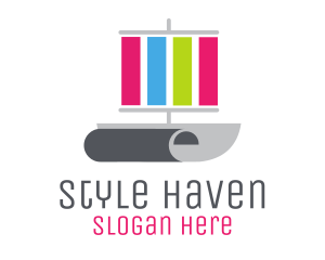 Print Sail Paper Ship Logo