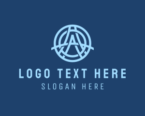 Telecom - Cryptocurrency Letter A logo design