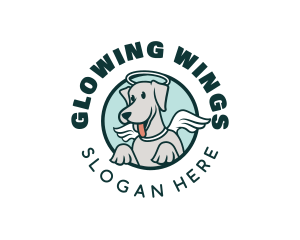 Angel Wings Dog logo design