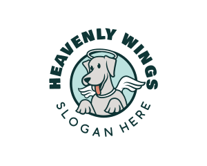 Angel Wings Dog logo design