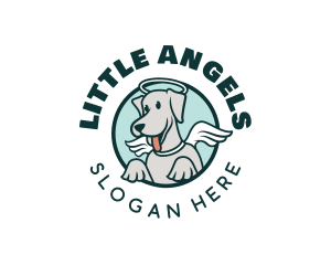 Angel Wings Dog logo design