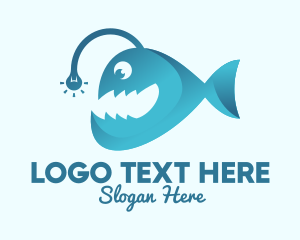 Veterinarian - Happy Angler Fish logo design