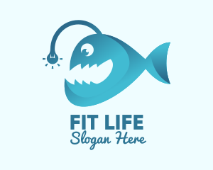 Toy Shop - Happy Angler Fish logo design