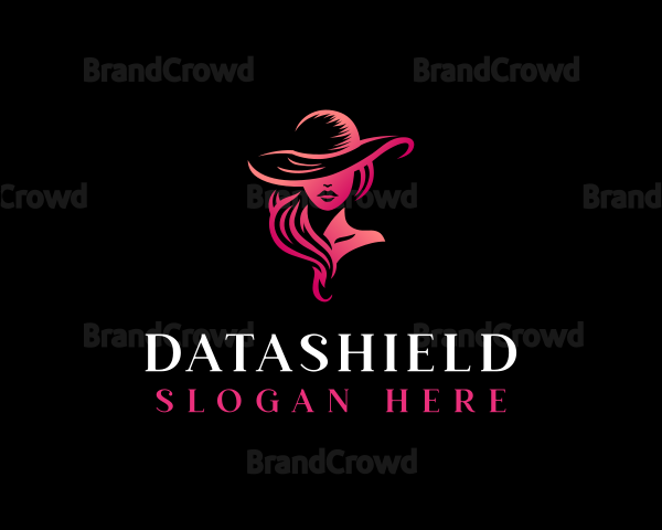 Elegant Woman Hat Logo