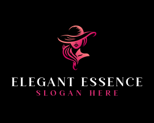 Elegant Woman Hat logo design