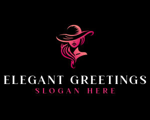 Elegant Woman Hat logo design