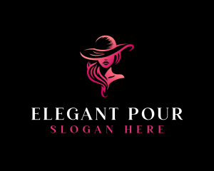 Elegant Woman Hat logo design