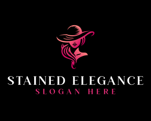 Elegant Woman Hat logo design