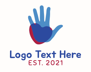 Orphanage - Hand Heart Charity logo design