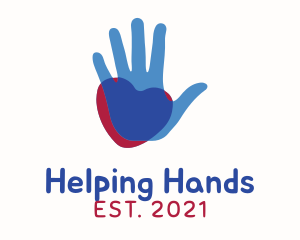 Aid - Hand Heart Charity logo design