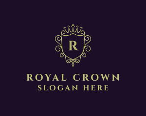 Crown Shield Crest logo design